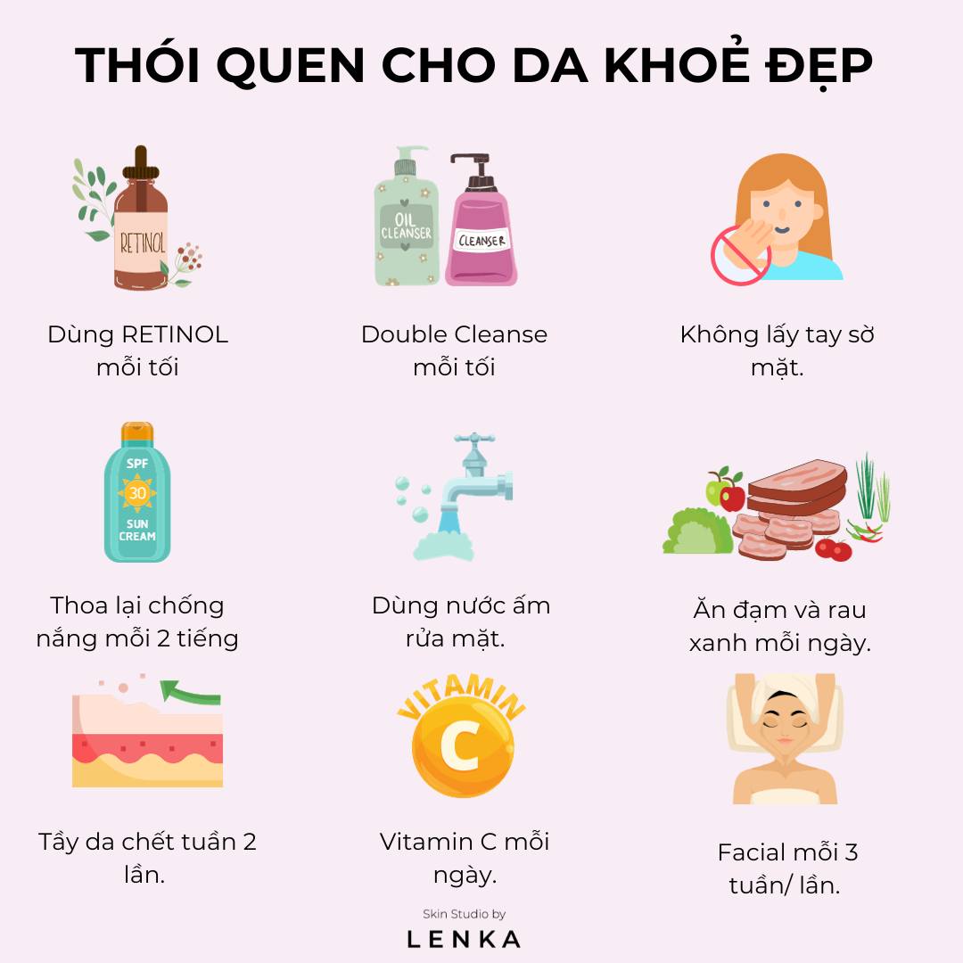 THÓI QUEN CHĂM DA KHỎE ĐẸP!